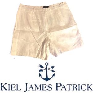 Kiel James Patrick white linen shorts size 14